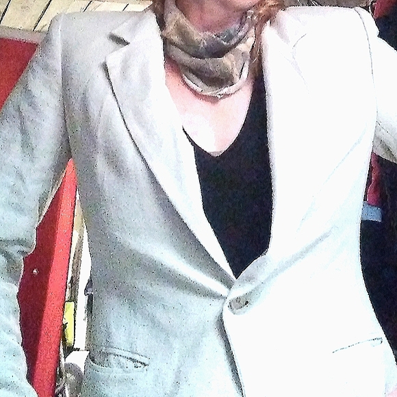 Nordstrom 100% silk shell button front blazer ; - Picture 4 of 9